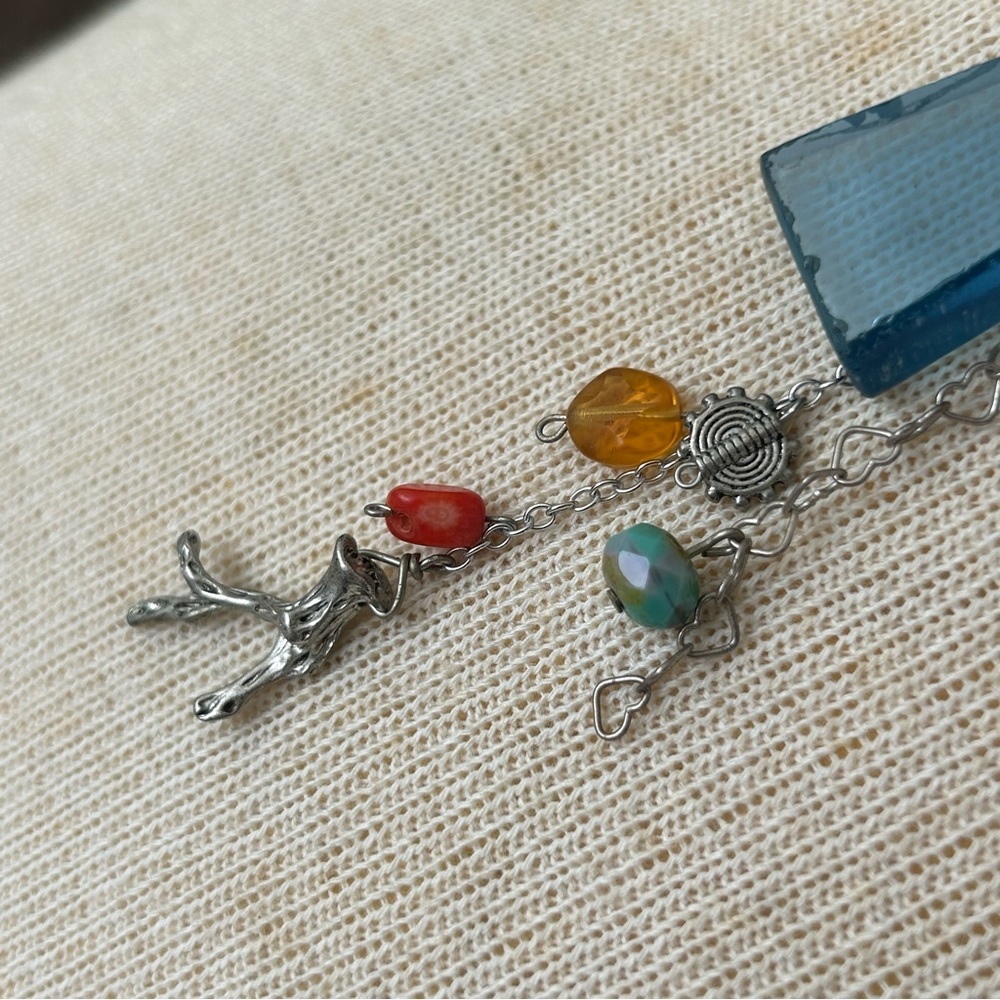 Sea Glass and Branch Boho Pendant - Picture 6 of 13